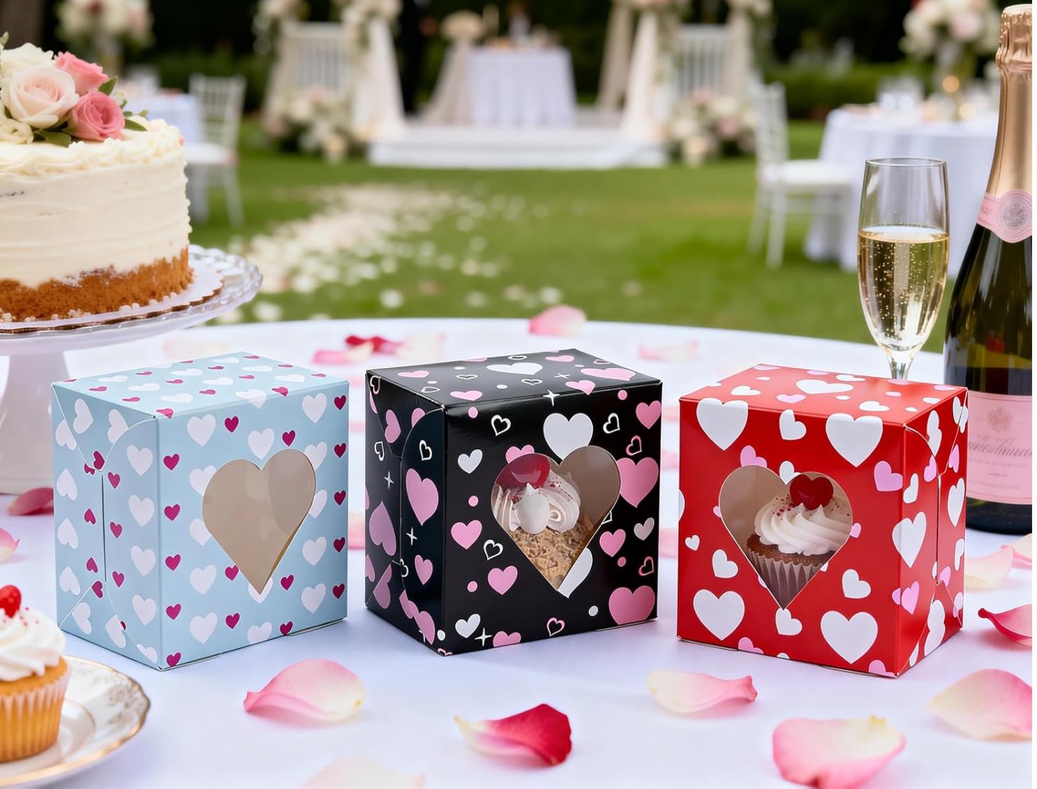 Caja cuadrada visor corazón