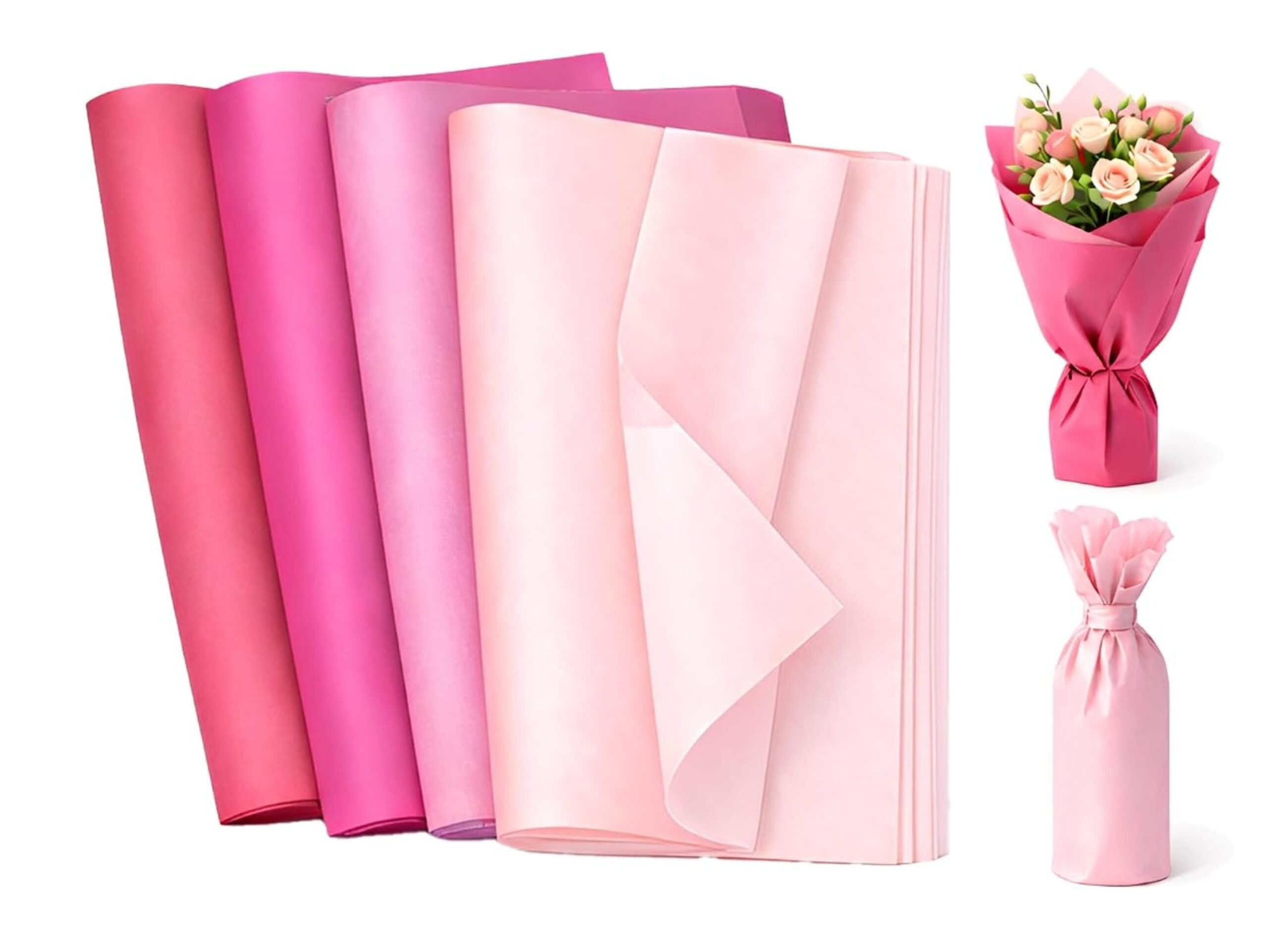 Papel de seda decorativo liso para flores y regalos