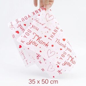 Papel estampado thank you para flores y regalos