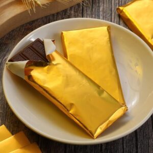 Papel de aluminio para barras de chocolate