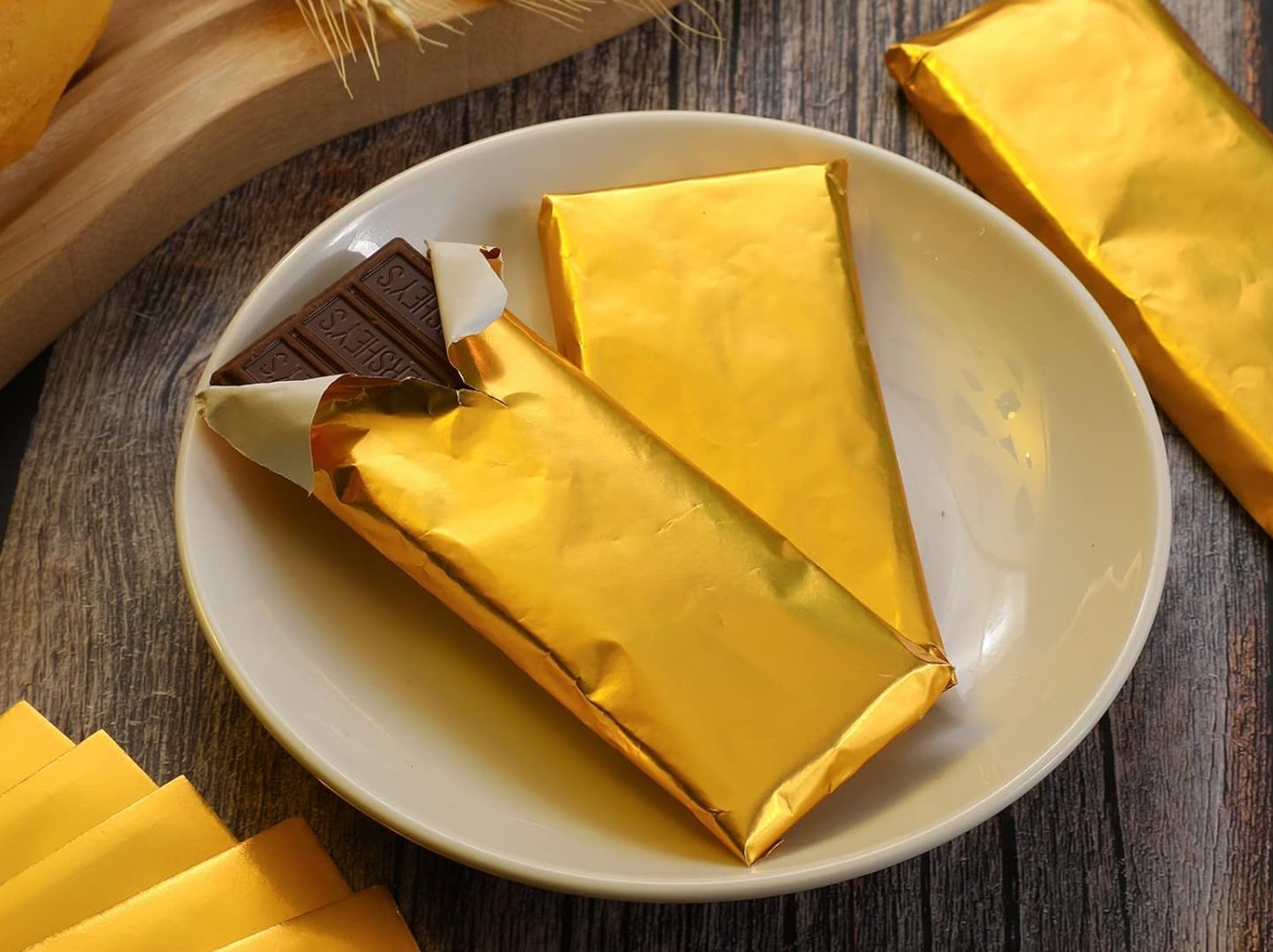 Papel de aluminio para barras de chocolate