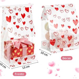 Bolsita corazones con cierre metálico