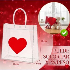 Bolsa PVC corazón transparente