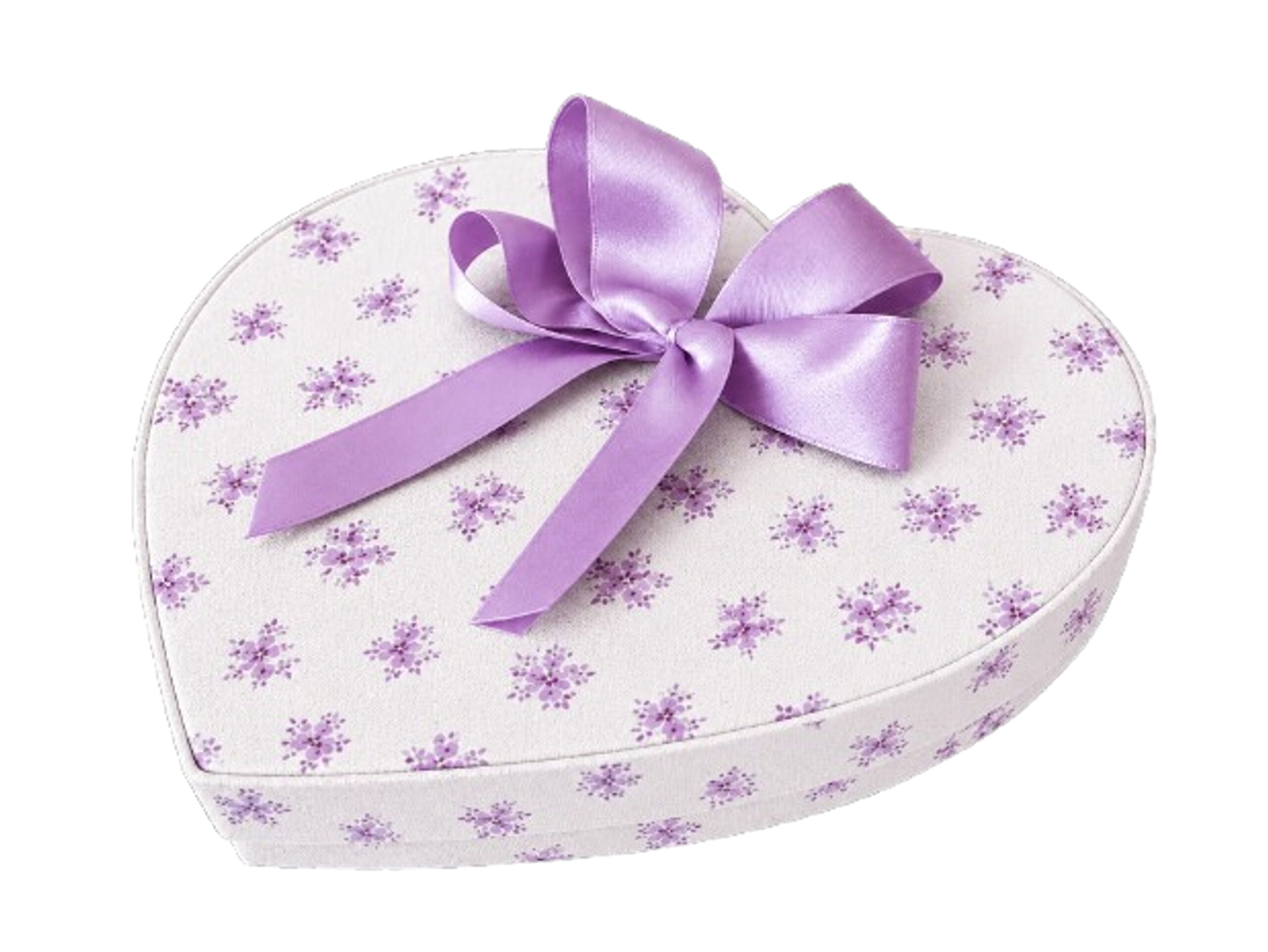 Corazón florcitas violeta