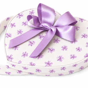 Corazón florcitas violeta