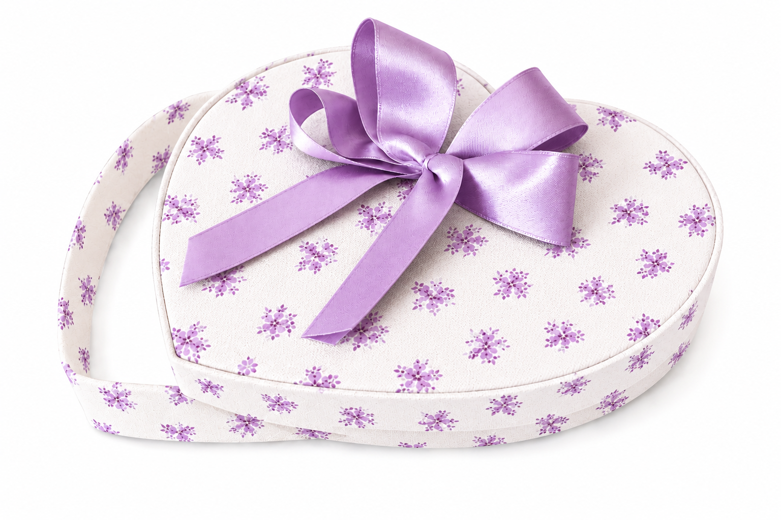 Corazón florcitas violeta